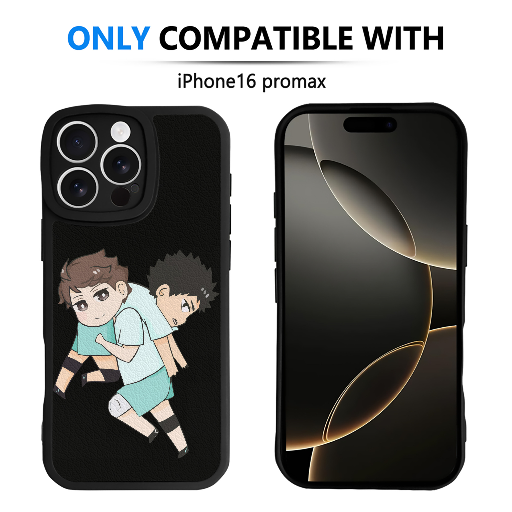 （画像用） ハイキュー!! Haikyu!! 【iPhone 16シリーズ対応】シリコンスマホケース（レザー調） 材質：シリコン